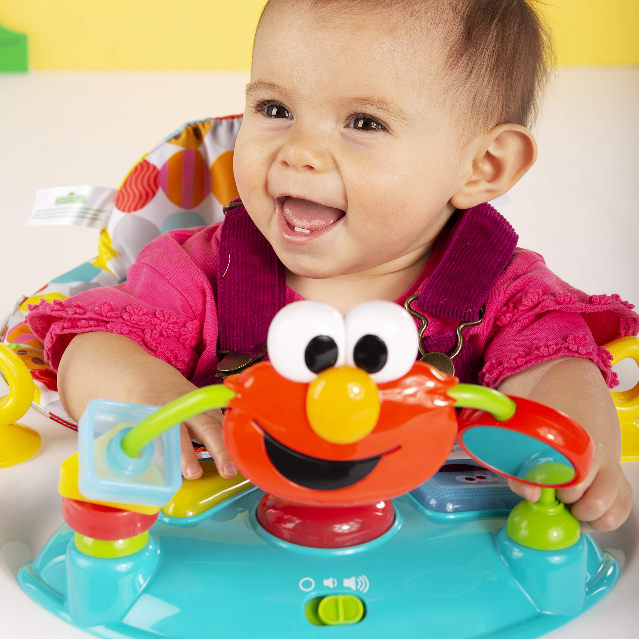 Bright Starts Sesame Street I Spot Elmo! Baby Activity Center & Walker - Easy-Fold Frame and 30+ Songs and Sounds by Elmo and Friends, 6-12 Months