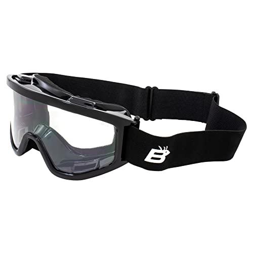 Birdz Eyewear Vulture Padded Riding + Ski Goggles - Fit Over Most Eyewear - Clear Lenses