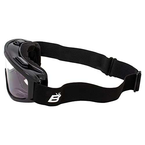 Birdz Eyewear Vulture Padded Riding + Ski Goggles - Fit Over Most Eyewear - Clear Lenses