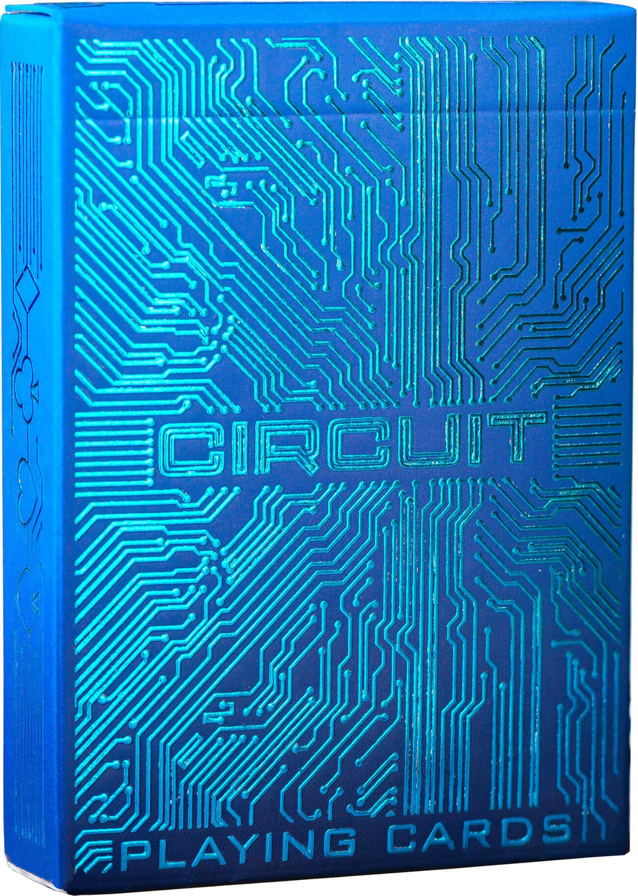 Circuit Ice Blue Playing Cards with Free Card Game eBook, Creative Deck of Cards, Premium Card Deck, Cool Poker Cards, Unique Bright Colors for Kids & Adults, Computer Themed, Black Playing Cards