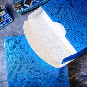 Circuit Ice Blue Playing Cards with Free Card Game eBook, Creative Deck of Cards, Premium Card Deck, Cool Poker Cards, Unique Bright Colors for Kids & Adults, Computer Themed, Black Playing Cards