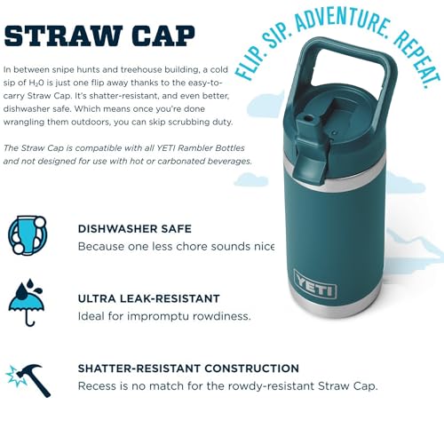 YETI Rambler Jr. 12 oz Kids Bottle, with Straw Cap