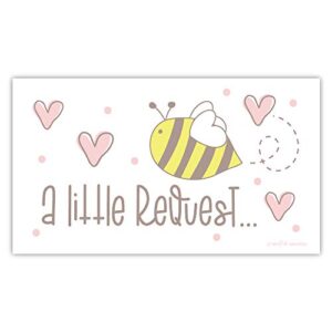 50 Cute Bee Books for Baby Shower Request Cards - Invitation Inserts