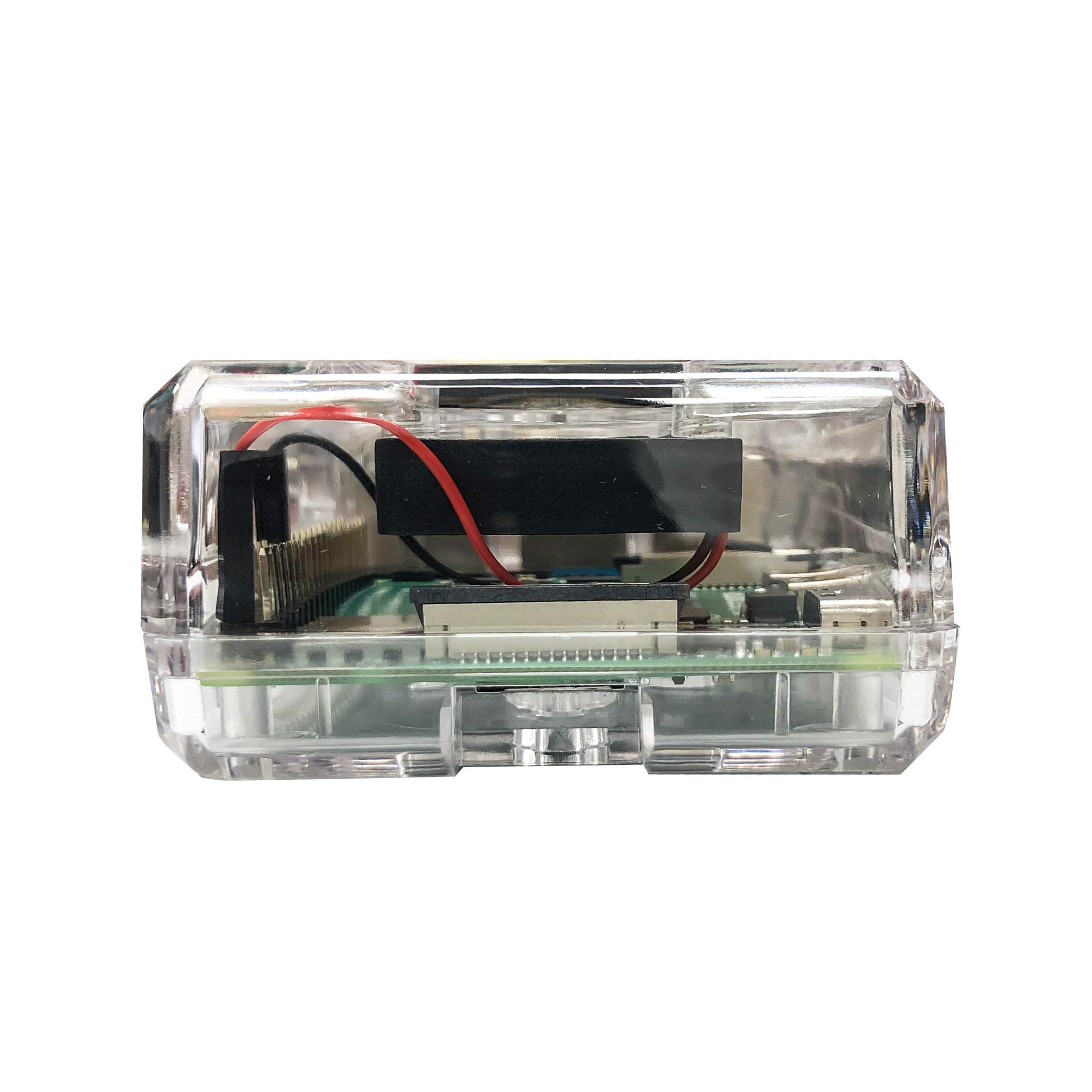 Vilros Raspberry Pi 4 Compatible Case with Built in Fan (Clear Transparent)