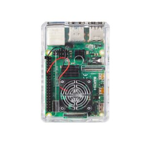 Vilros Raspberry Pi 4 Compatible Case with Built in Fan (Clear Transparent)