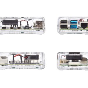 Vilros Raspberry Pi 4 Compatible Case with Built in Fan (Clear Transparent)