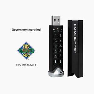 iStorage datAshur PRO2 128 GB | Secure Flash Drive | FIPS 140-2 Level 3 Certified | Password protected | Dust/Water-Resistant