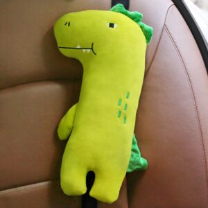 seatbelt pillow for kids, dinosaur car pillow for kids, toddler seat belt cushion seatbelt cover, animal travel car seat strap cover head neck support vehicle shoulder pad for baby girl boy car toy