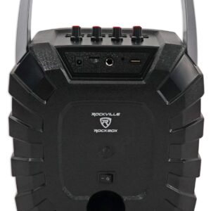 Rockville ROCKBOX 6.5" Rechargeable Portable Bluetooth Karaoke Speaker+Mic