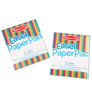 melissa & doug easel pad bundle 50 sheets 2-pack - large easel paper pad for classrooms