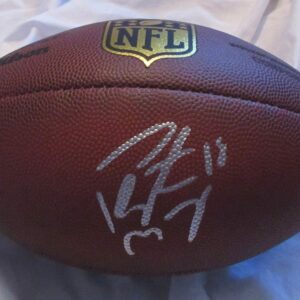 Peyton Manning Autographed Wilson NFL Shield Football W/PROOF, Picture of Peyton Signing For Us, Super Bowl Champion, MVP, Pro Bowl