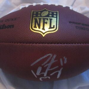 Peyton Manning Autographed Wilson NFL Shield Football W/PROOF, Picture of Peyton Signing For Us, Super Bowl Champion, MVP, Pro Bowl