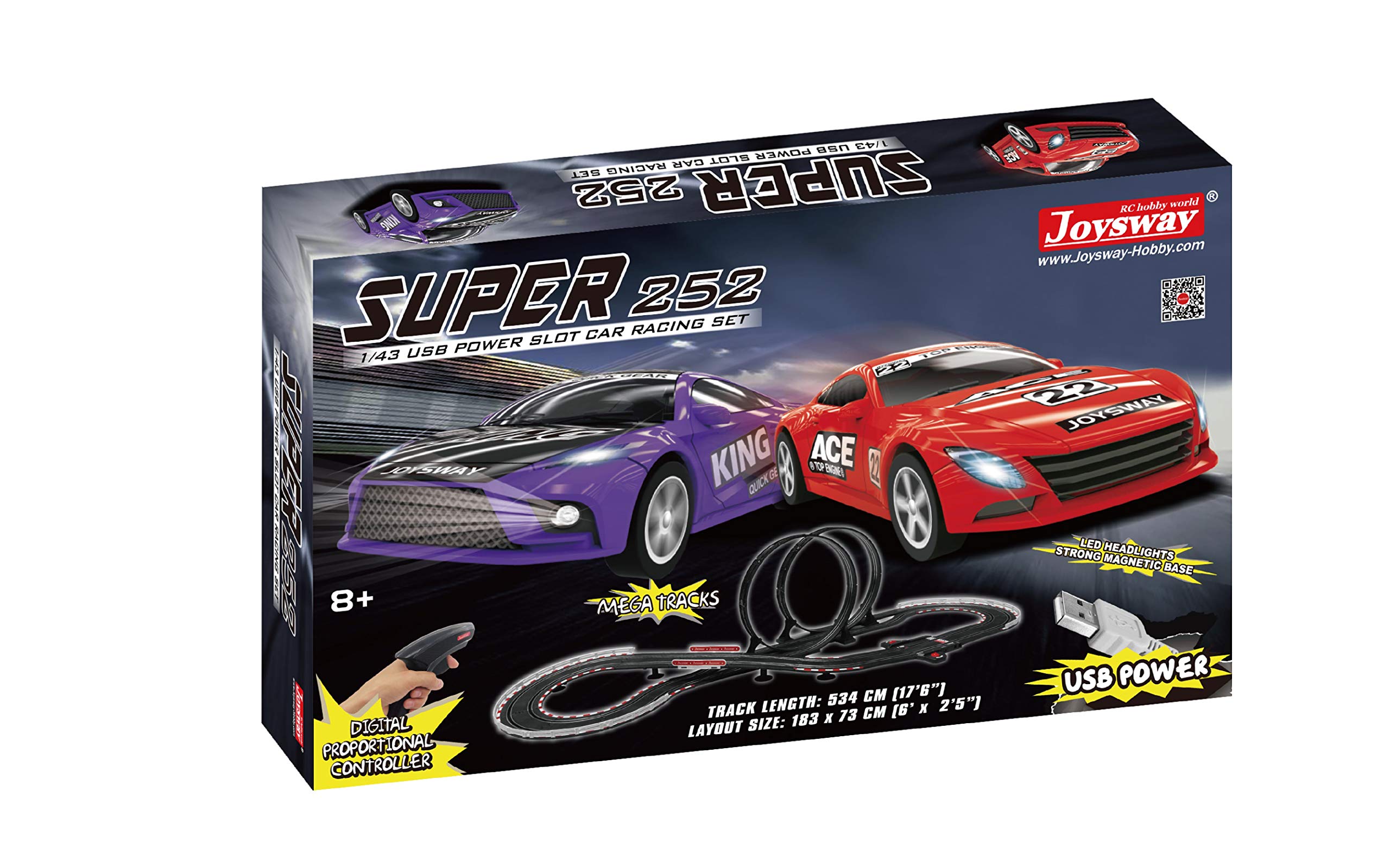 Joysway Superior 552 USB Power Slot Car Racing Set