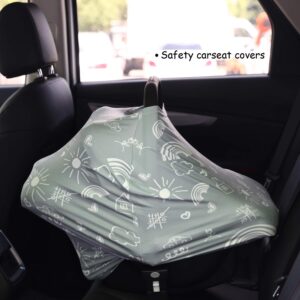 Carseat Canopy Breastfeeding Cover - Multi Use Infant Stroller Cover, Car Seat Covers for Babies, Baby Shower Gifts for Boys and Girls (Creativity)