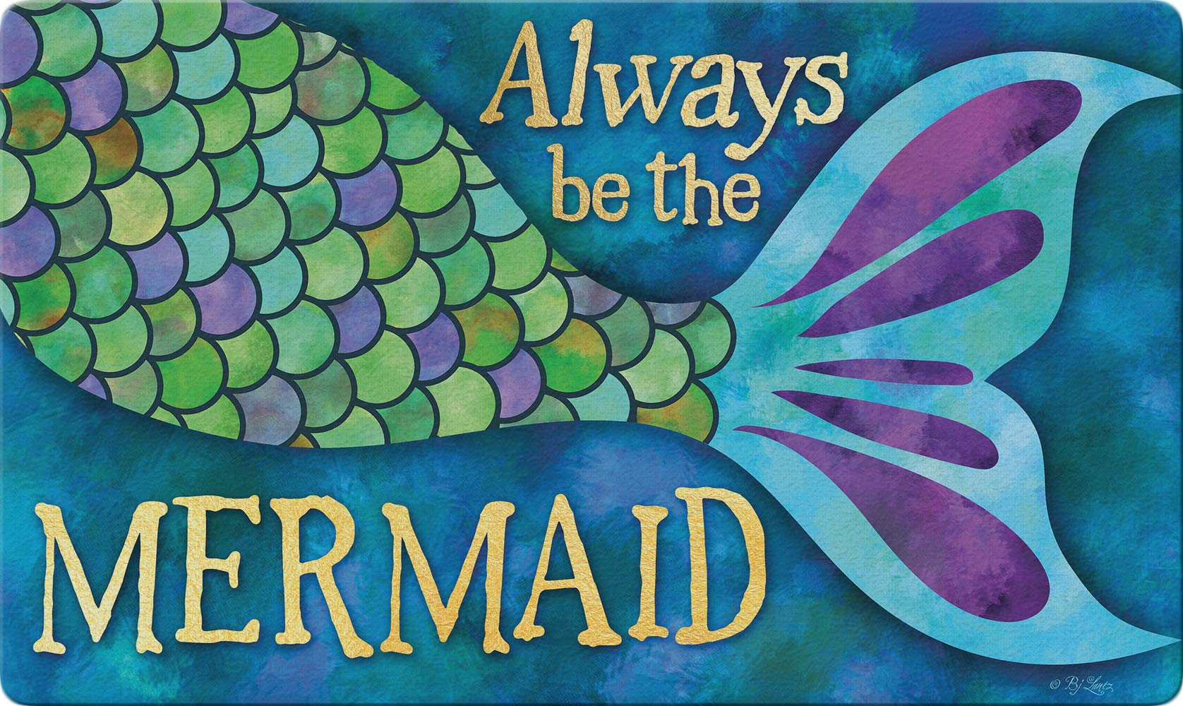 Toland Home Garden 800501 Mermaid Tail Funny Door Mat 18x30 Inch Outdoor Doormat for Entryway Indoor Entrance