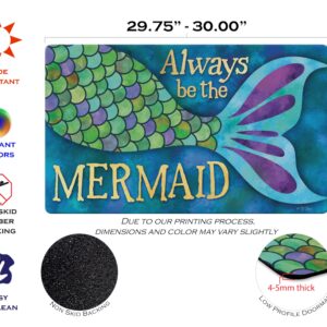 Toland Home Garden 800501 Mermaid Tail Funny Door Mat 18x30 Inch Outdoor Doormat for Entryway Indoor Entrance