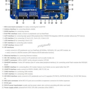 OpenH743I-C Standard, STM32H7 STM32 Development Board Designed for The STM32H743IIT6 Microcontroller Including Mother Board and CoreH743I MCU Core Module @XYGStudy (OpenH743I-C Standard)