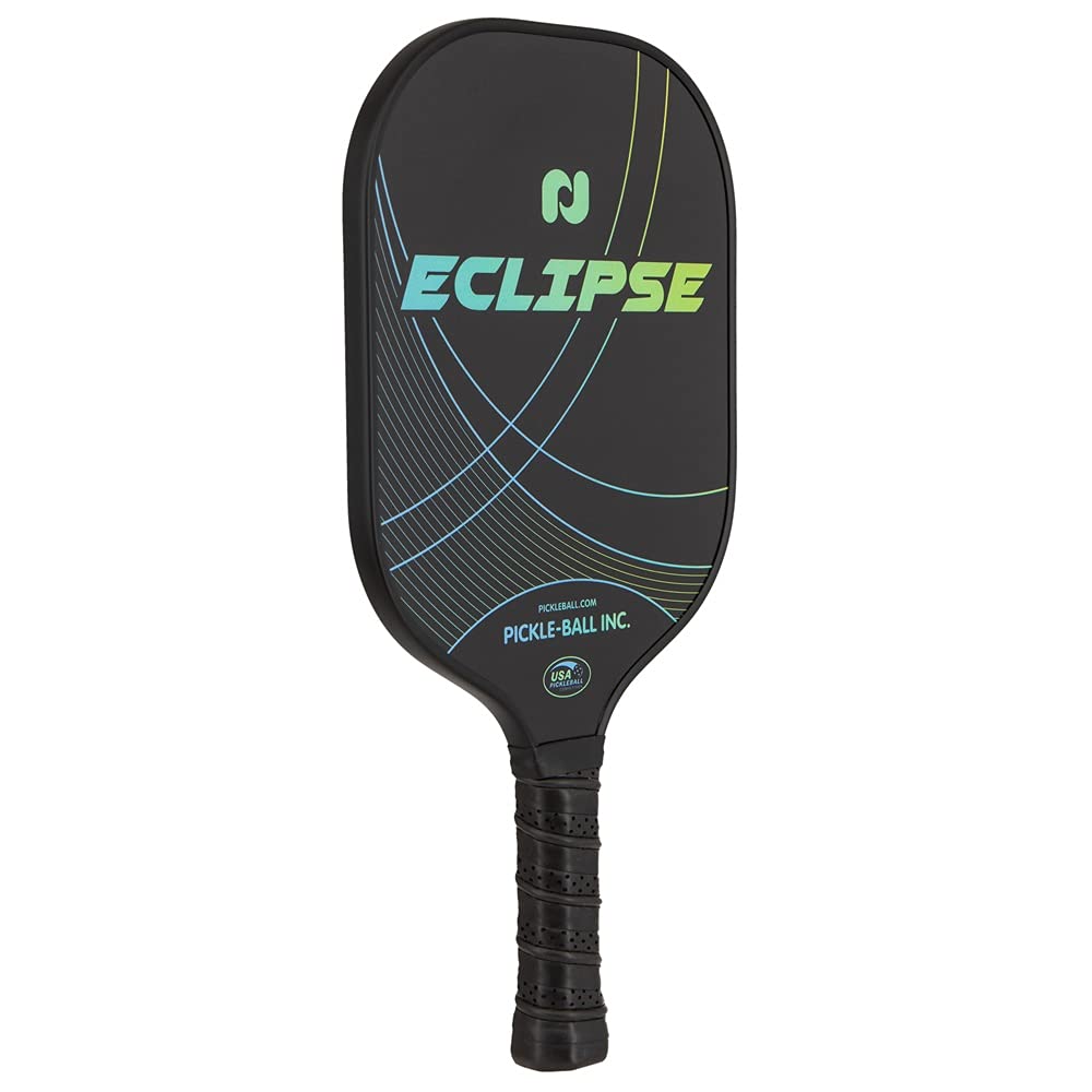 Pickle-ball Eclipse Graphite Pickleball Paddle - Blue/Green | Polymer Honeycomb Core, Graphite Hybrid Composite Face | Lightweight | Paddle Cover Included