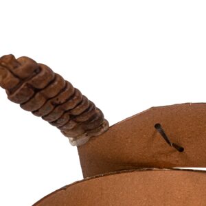 1.25" Real Texas Western Rattlesnake Hat Band with Head & Rattle - Closed Mouth (598-HB204C)