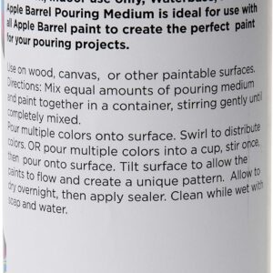 Apple Barrel Pouring Medium, 44840E Acrylic, 16 oz, 16 Fl Oz