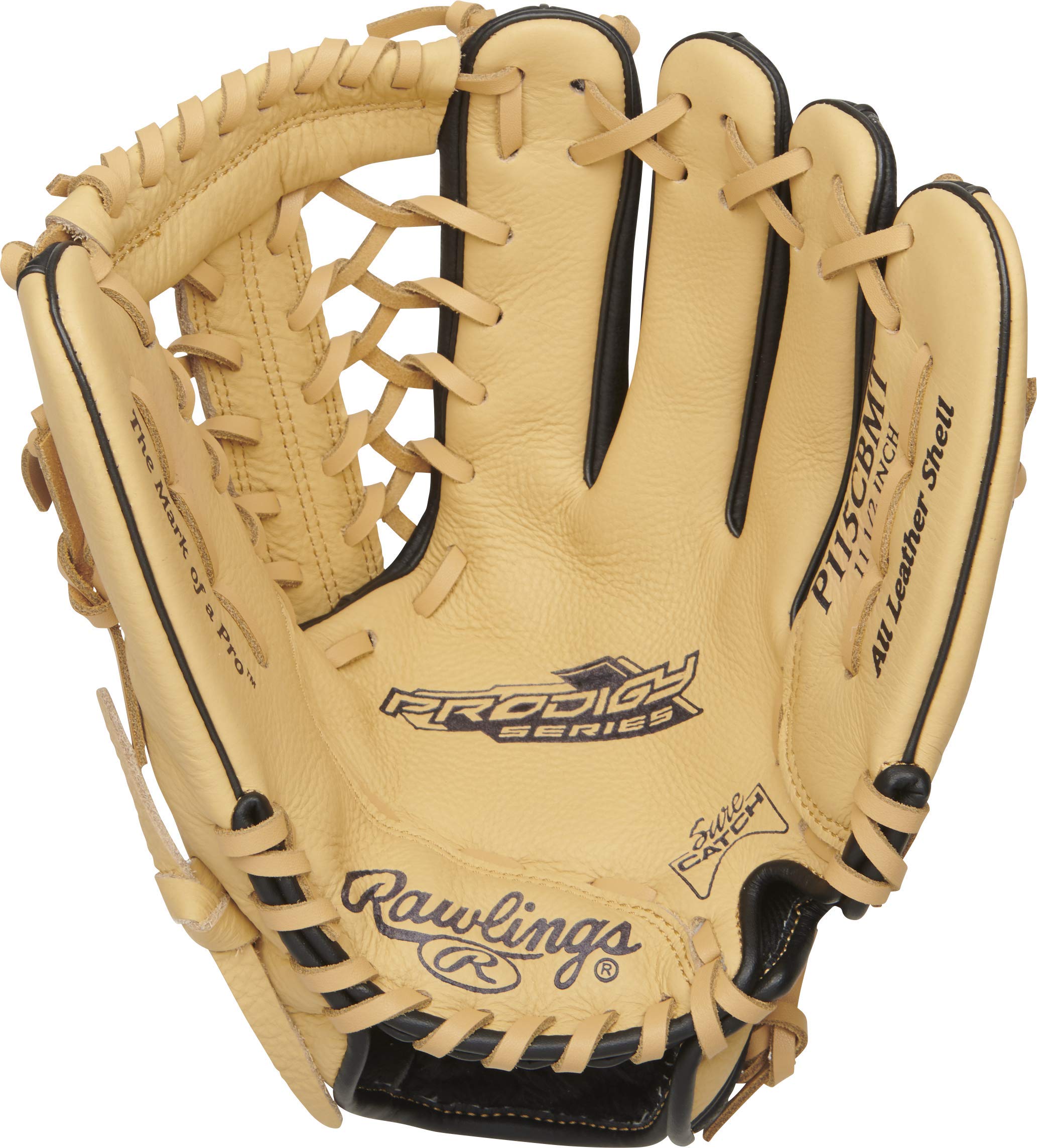 Rawlings | PRODIGY Baseball Glove | Right Hand Throw | 11.5" - Modified Trap-Eze Web