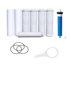 fits watts reverse osmosis filter 7 annual pack replacement filter kit membrane o rings wrench