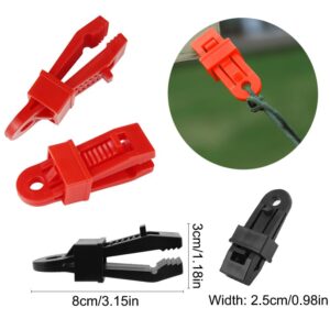 AKOAK Outdoor Tent Clip Reinforced Windproof and Waterproof Canopy Clip, Reusable Multi-Purpose Camping Clip, Adjustable Tent Lock Clip Shade Cloth Plastic Clip, Pack of 6