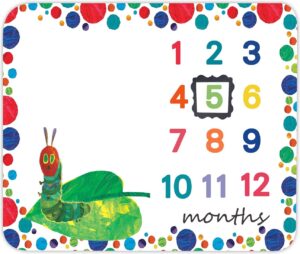 earvo baby milestone blanket 47x40 inches the very hungry caterpillar baby photography blanket dots large size watch me grow blanket newborn photo props eads474