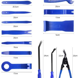 Trim Removal Tool, 120Pcs Car Panel Door Audio Removal Tool Kit, Auto Clip Pliers Fastener Remover Pry Tool Set with Storage Bag