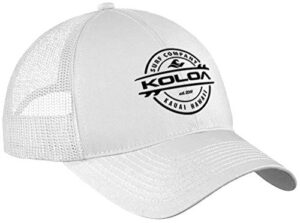 joe's usa koloa surf thruster logo old school curved bill mesh snapback hat-white/b