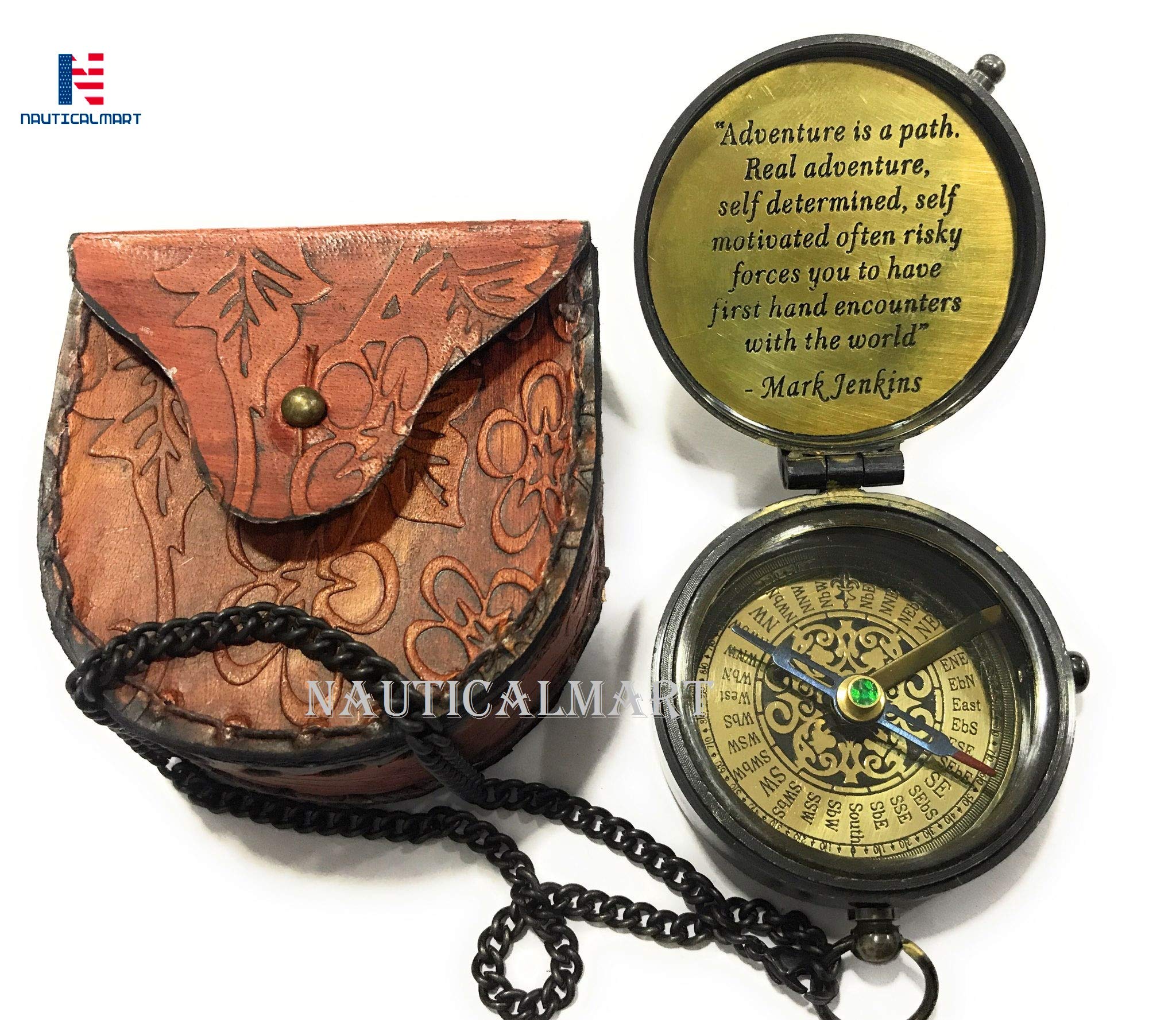 Eagle Compass Engraved Vintage Ship Functional Gift Compass Baptism