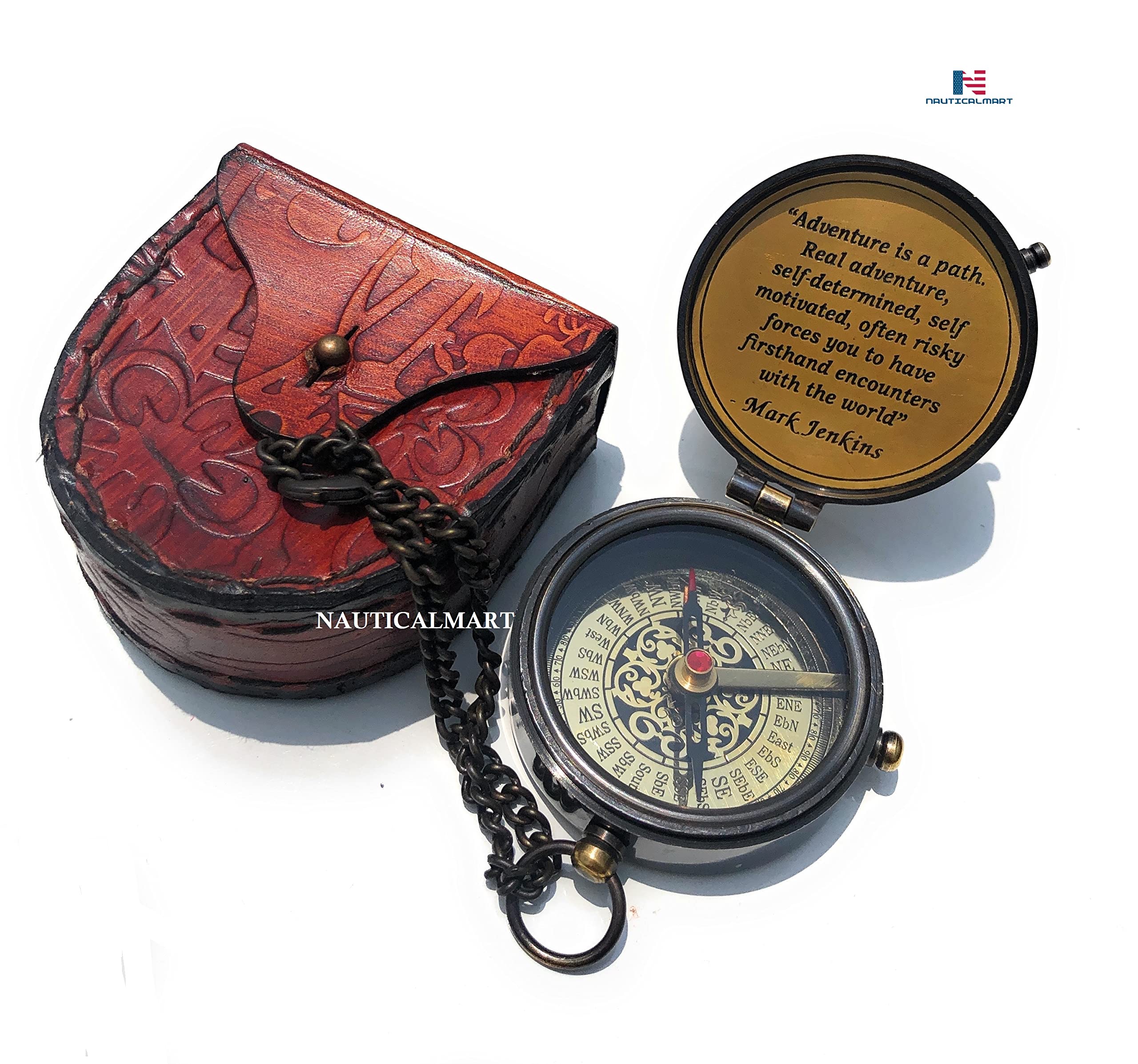 Eagle Compass Engraved Vintage Ship Functional Gift Compass Baptism