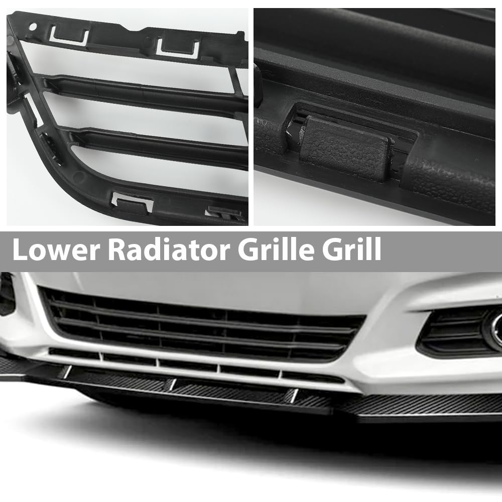 CHEDA Front Radiator Lower Grille, Compatible With 2013-2016 Ford Fusion/Mondeo, Bumper Black Grille Assembly