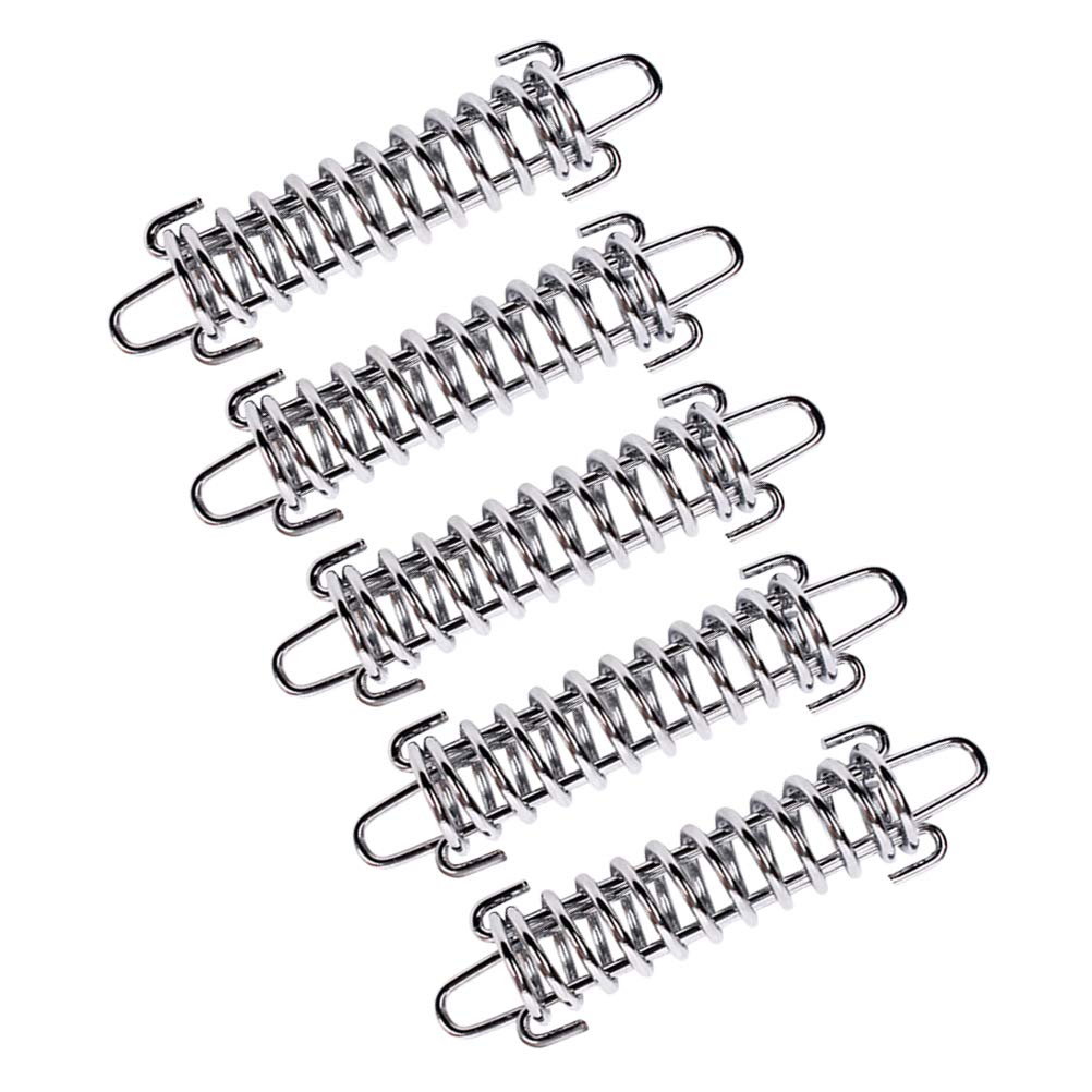 LIOOBO 5Pcs Camping Tent Spring Buckle Set Premium Porch Swing Spring Awning Rope Tensioner for Tarps Tents Wire Racks Camping Accessories