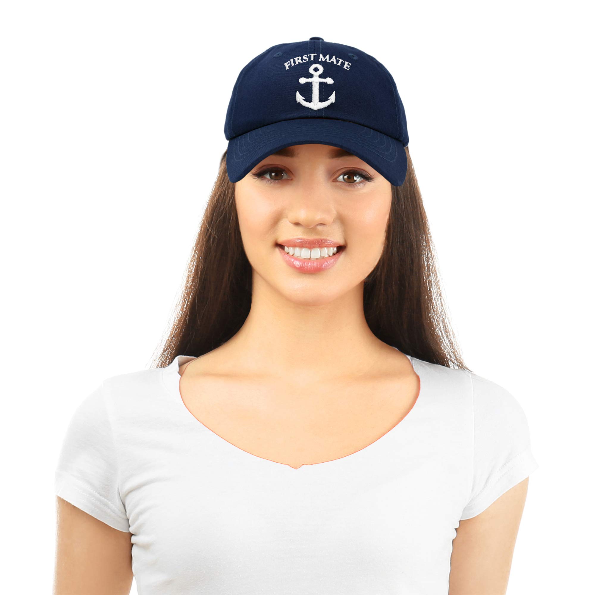 DALIX First Mate Hat Sailing Baseball Cap Sailor Gift Boating Men Women in Blue