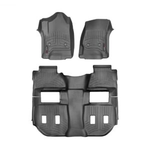 WeatherTech Custom Fit FloorLiners for Cadillac Escalade ESV - Full Set (446071-447672), Black