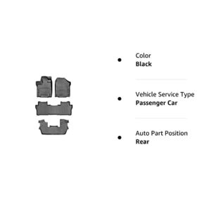 WeatherTech Custom Fit FloorLiners for Honda Pilot - Full Set (44839-1-5-4), Black