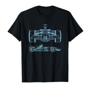 Formula Racing Car Silhouette Mechanical Engineering draw Short Sleeve T-Shirt