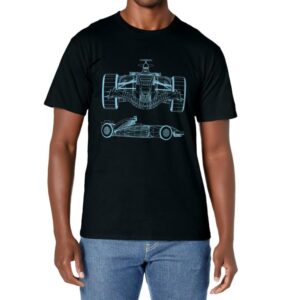 Formula Racing Car Silhouette Mechanical Engineering draw Short Sleeve T-Shirt