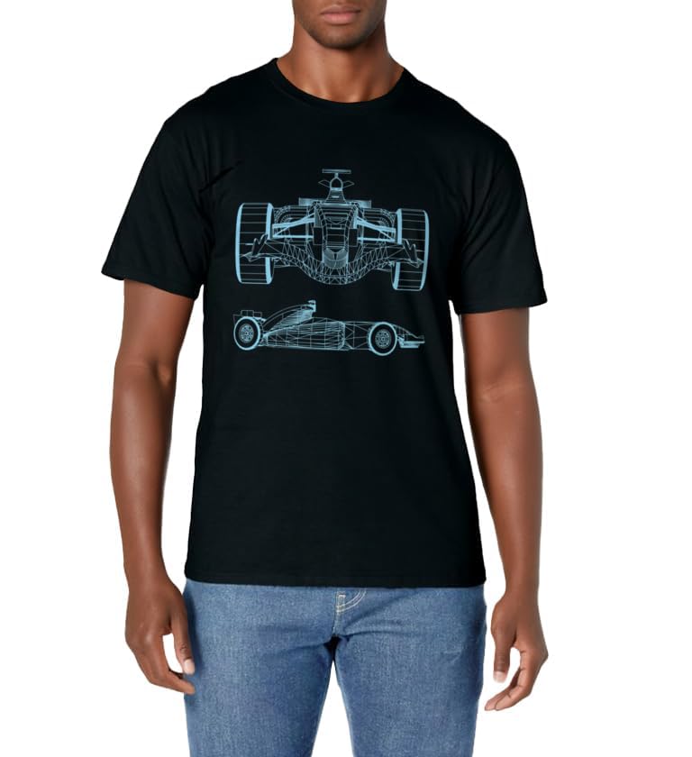 Formula Racing Car Silhouette Mechanical Engineering draw Short Sleeve T-Shirt