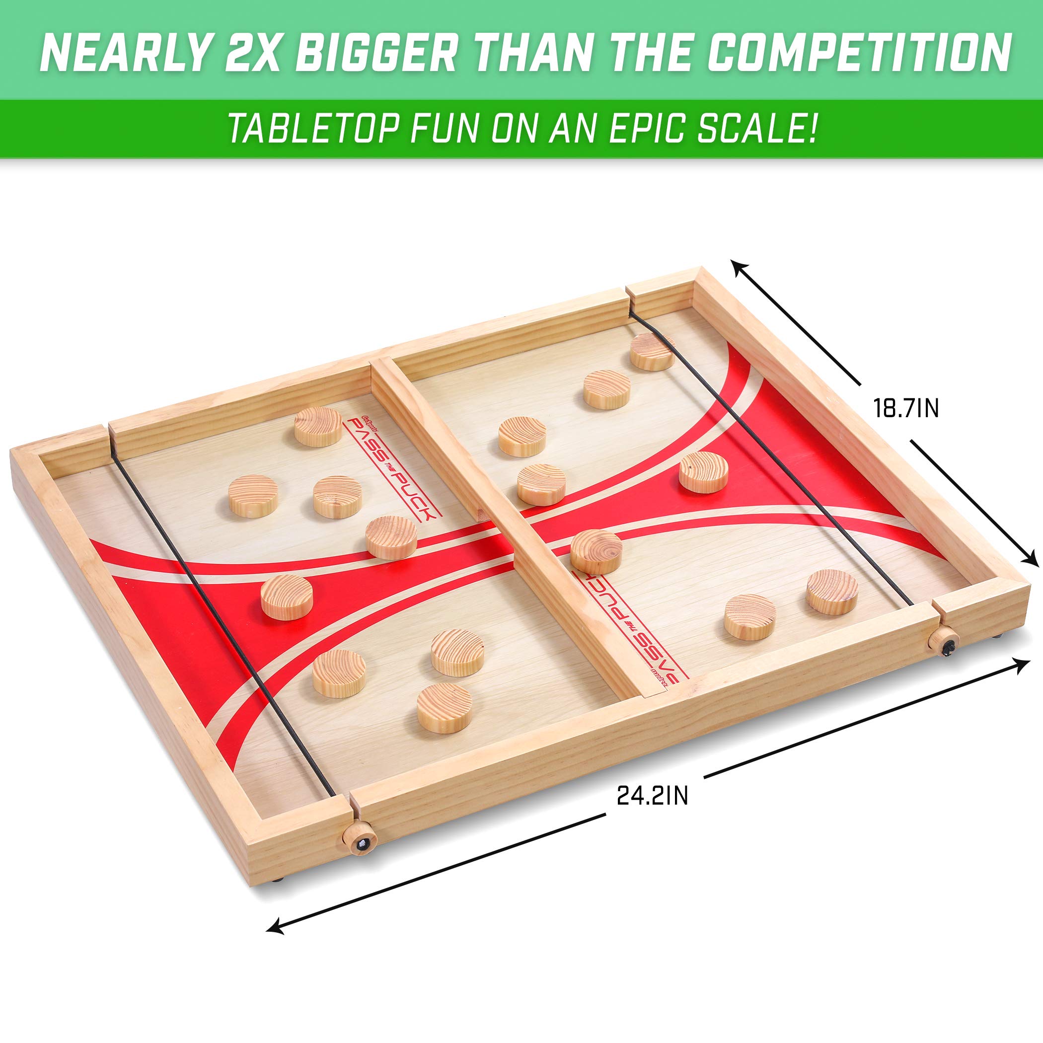 GoSports Pass The Puck Game Set - Rapid-Shot Tabletop Board Game - Fun for Kids & Adults