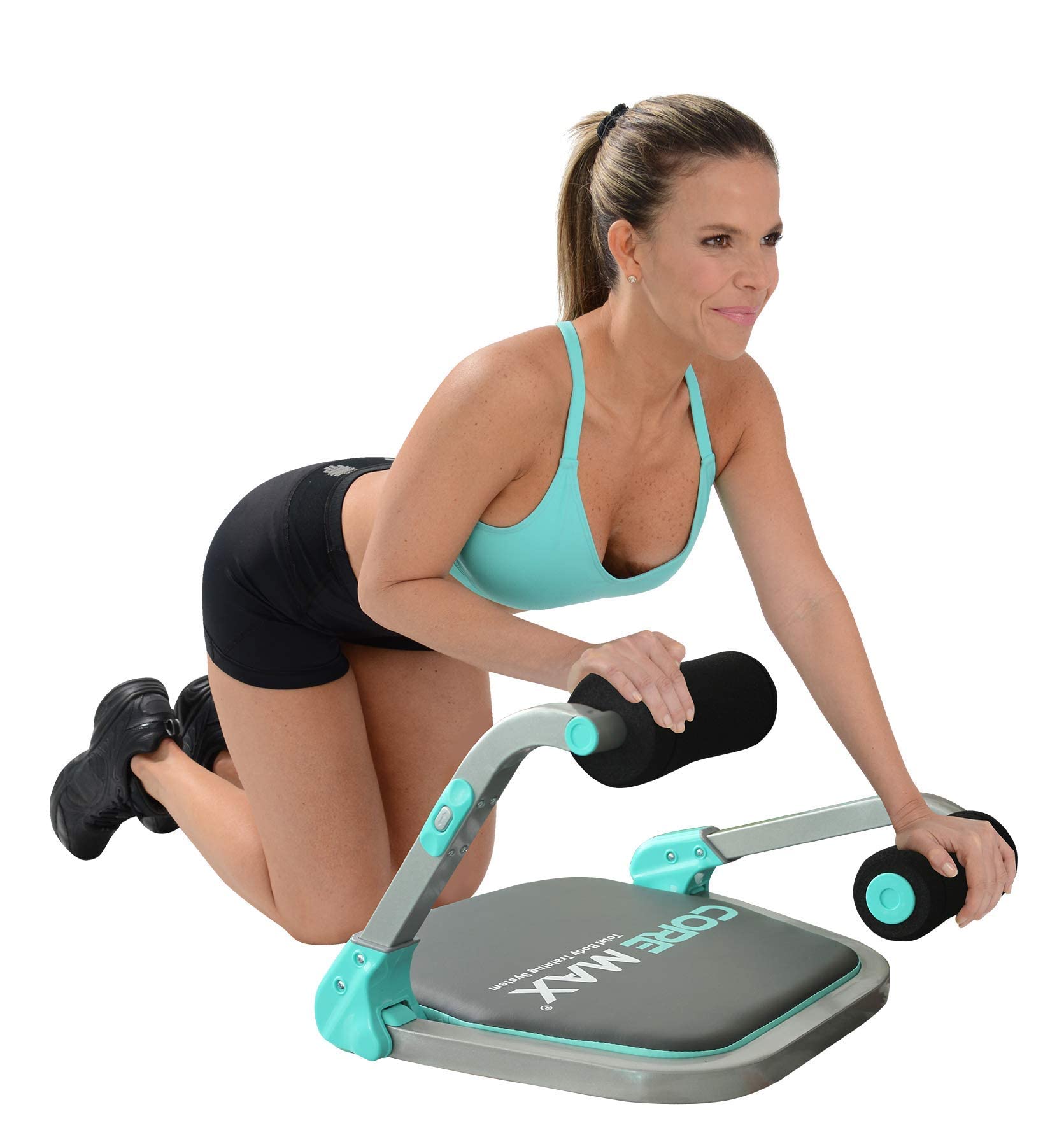 Core Max 2.0 Smart Abs and Total Body Workout Cardio Home Gym , Teal/Grey