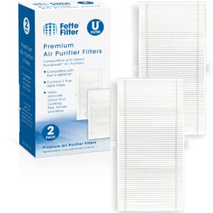 Fette Filter - Replacement Filter U Compatible with Honeywell HEPAClean U Filter HRF201B and Febreze FRF102B For HHT270, HHT290 & Febreze FHT170, FHT180, FHT190 - Pack of 2