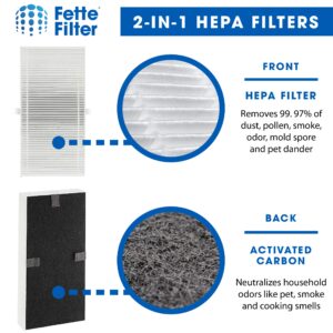 Fette Filter - Replacement Filter U Compatible with Honeywell HEPAClean U Filter HRF201B and Febreze FRF102B For HHT270, HHT290 & Febreze FHT170, FHT180, FHT190 - Pack of 2