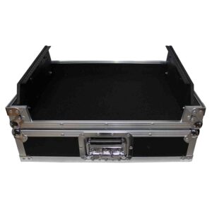 ProX X-19MIX7U ATA-300 Style 19" 7U Top Slant Rackmount Case with Removable Front Panel for Gemini CDM-4000 DJ Media Player, Silver on Black