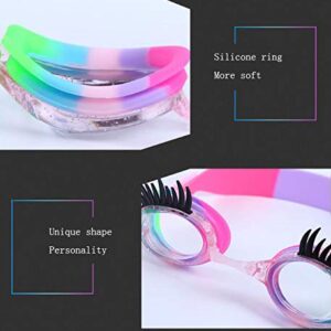 Swimming Goggles Anti Fog No Leak Non Slip UV Protection for Kids (Heart)