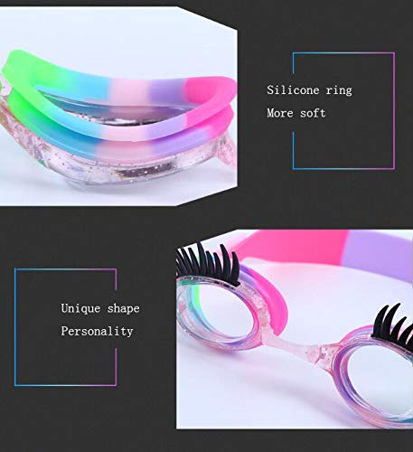 Swimming Goggles Anti Fog No Leak Non Slip UV Protection for Kids (Heart)