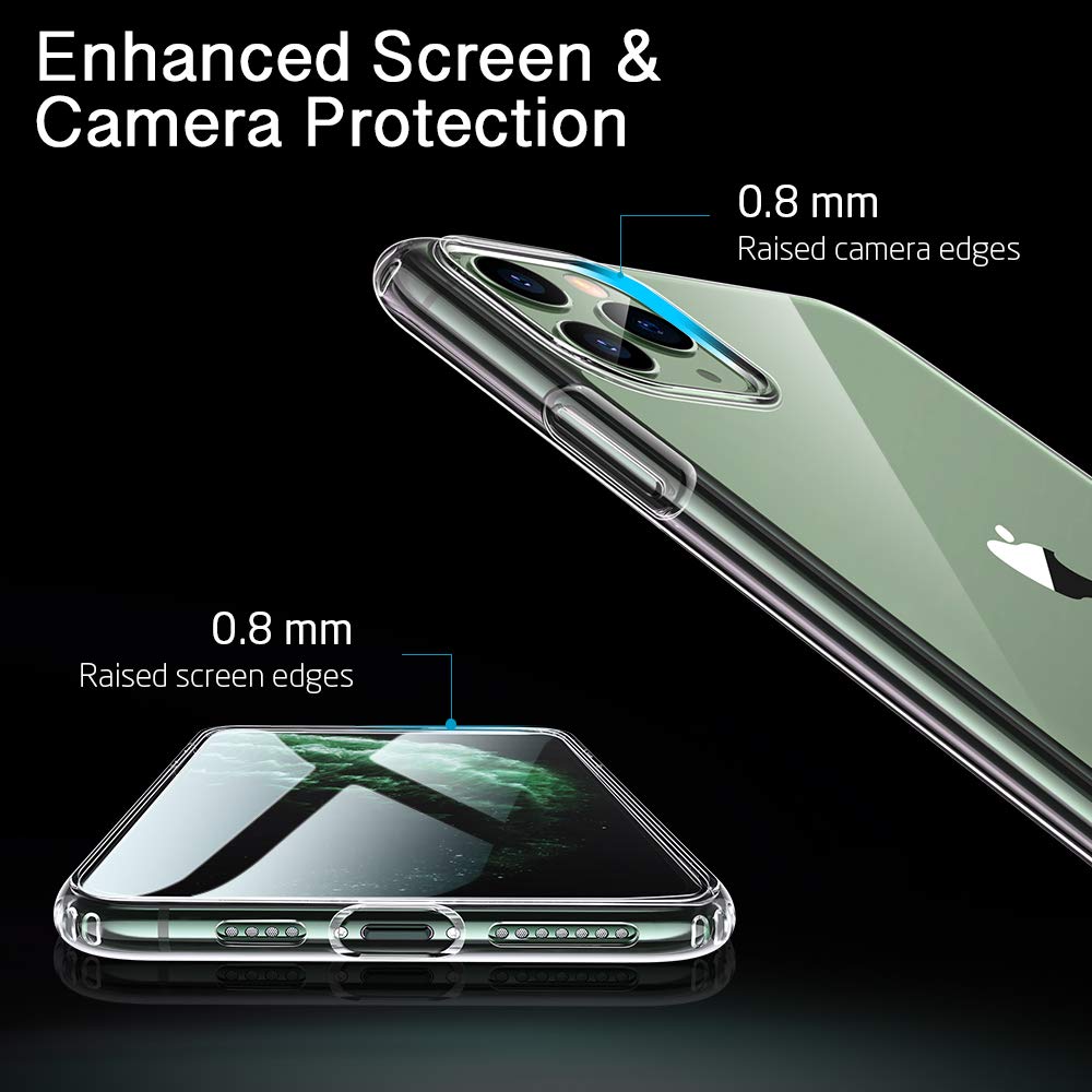 ESR Essential Zero Designed for iPhone 11 Pro Case, Slim Clear Soft TPU, Flexible Silicone Cover for iPhone 11 Pro 5.8-Inch (2019), Clear