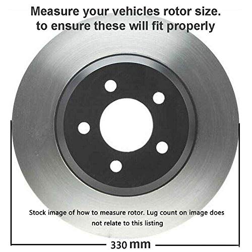 Detroit Axle - Rear Brake Kit for 05-09 Ford Five Hundred Freestyle Taurus X Mercury Montego Sable Disc Brake Rotors 2005 2006 2007 2008 2009 Ceramic Brakes Pads Replacement