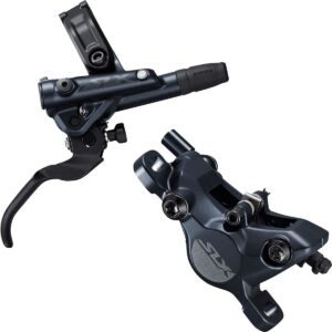 shimano slx bl-m7100/br-m7100 disc brake and lever - rear, hydraulic, post mount, 2-piston, black